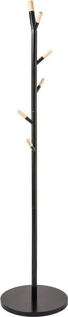 Portemanteau Métal Noir Clara - Support Stable 8 Crochets Eazy Living