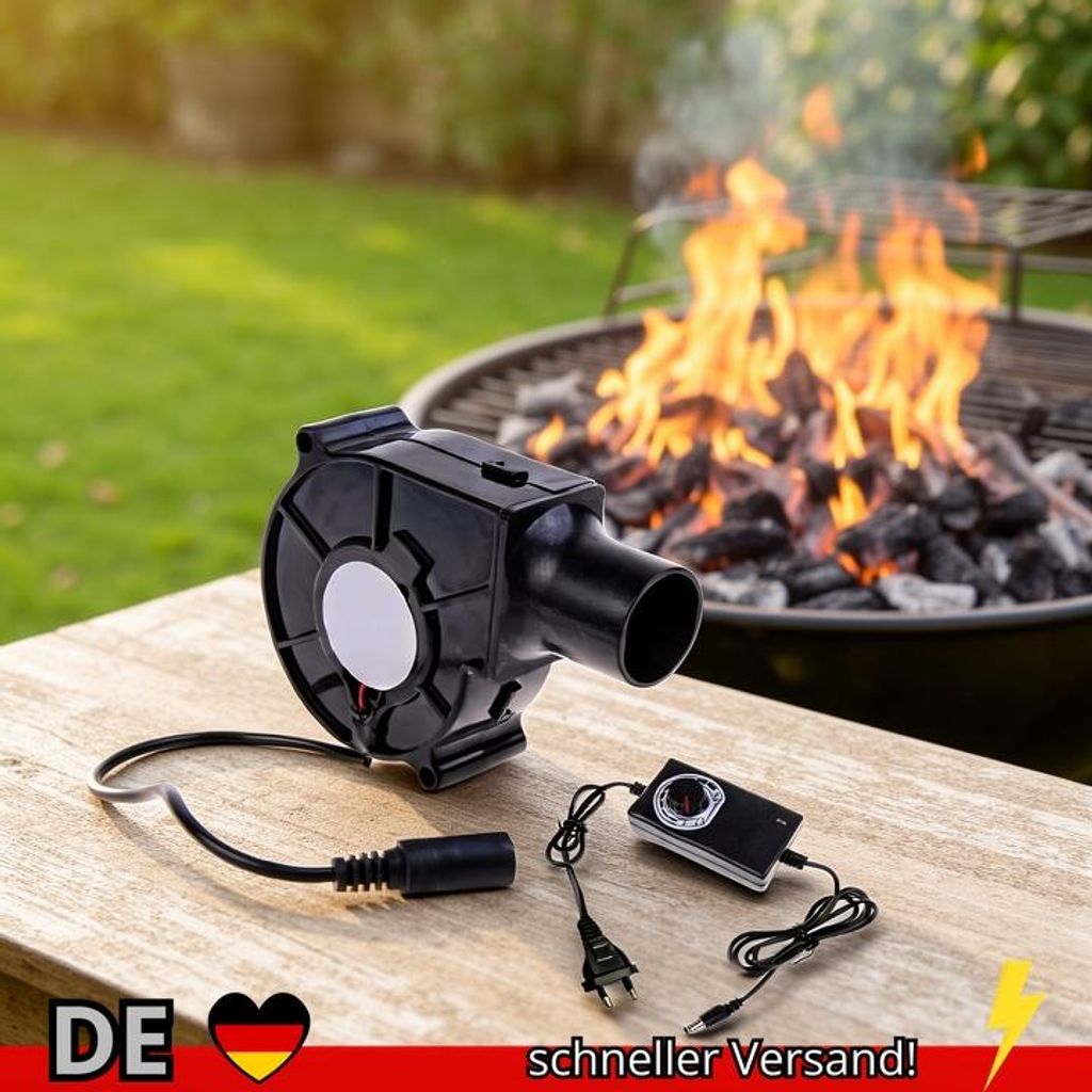 BBQ Gebläse 220V Motor Einstellbar Luftzufuhr Grill