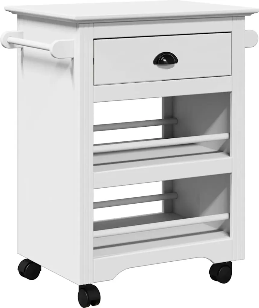 Carrello da Cucina BODO Bianco 67x45x80 cm | Ordine e Calore in Casa