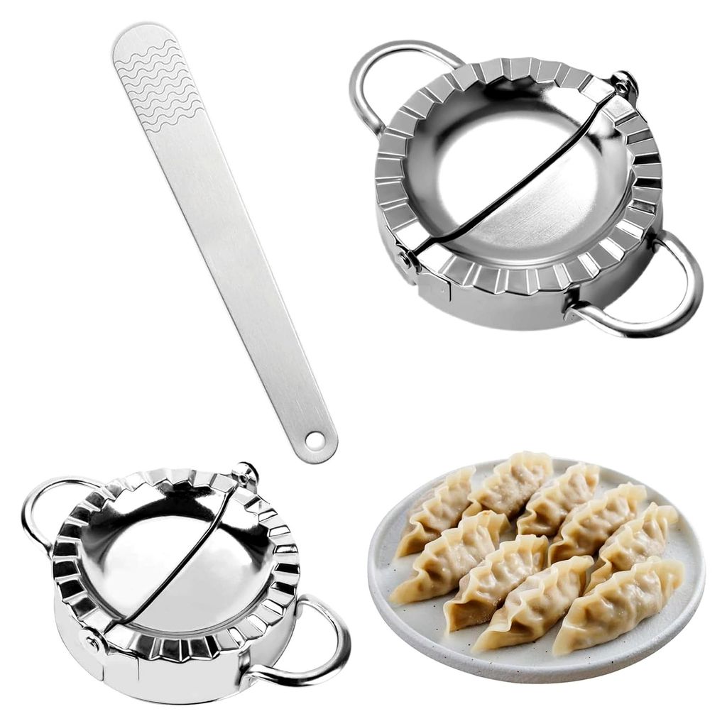 3 Stück Edelstahl Maultaschen Former, Dumpling Maker, Knödel Schimmel, Teigtaschenformer Set, Teigtaschenformer, Tortellini Former Für Pasta Dum...