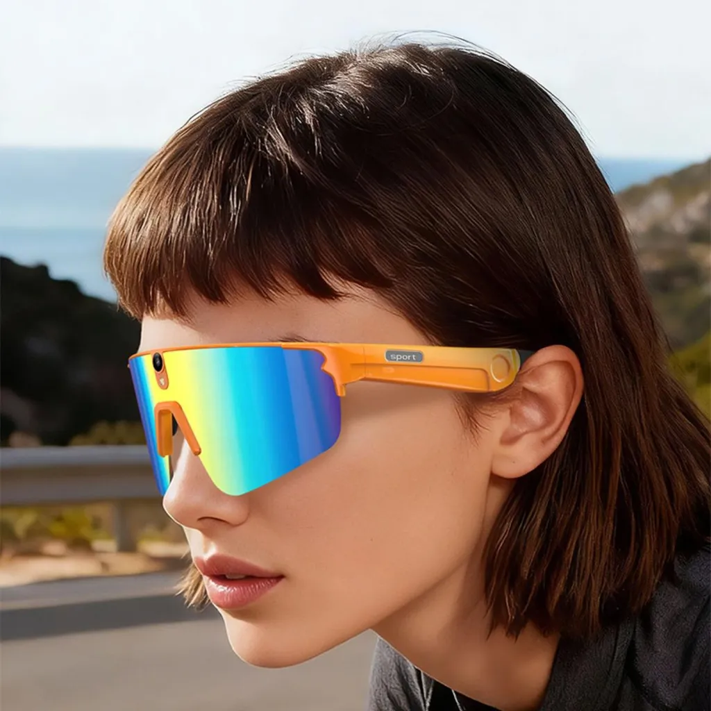 Lunettes Connectées IA avec Caméra 8MP et Double Micro Bluetooth - 5