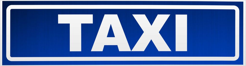 Kiwistar Taxi invertiert Magnetschild Schild magnetisch - 60cm Blau - reflektierend - Magnetfolie für Auto PKW Kfz