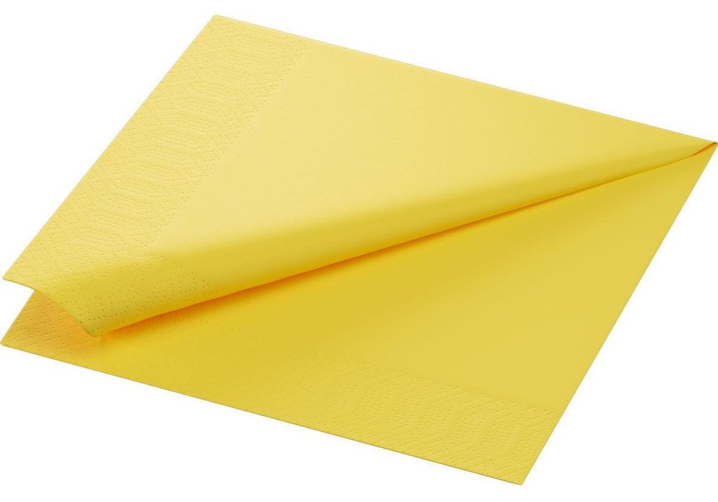 Serviettes Duni jaune 40x40cm 250 pièces Image du produit 