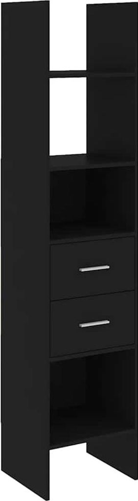 vidaXL Regál na knihy čierny 40x35x180 cm Drevo Materiál Obrázok produktu 