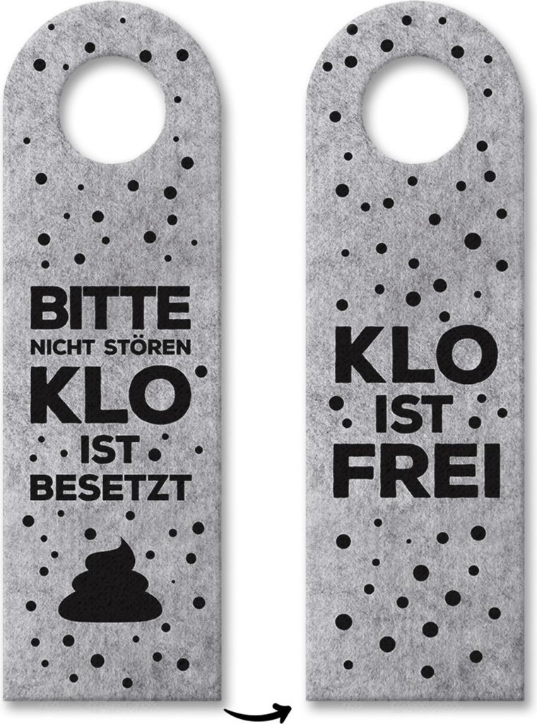 Toiletten Türhänger mit Spruch: Klo ist besetzt oder Klo Produktbild 
