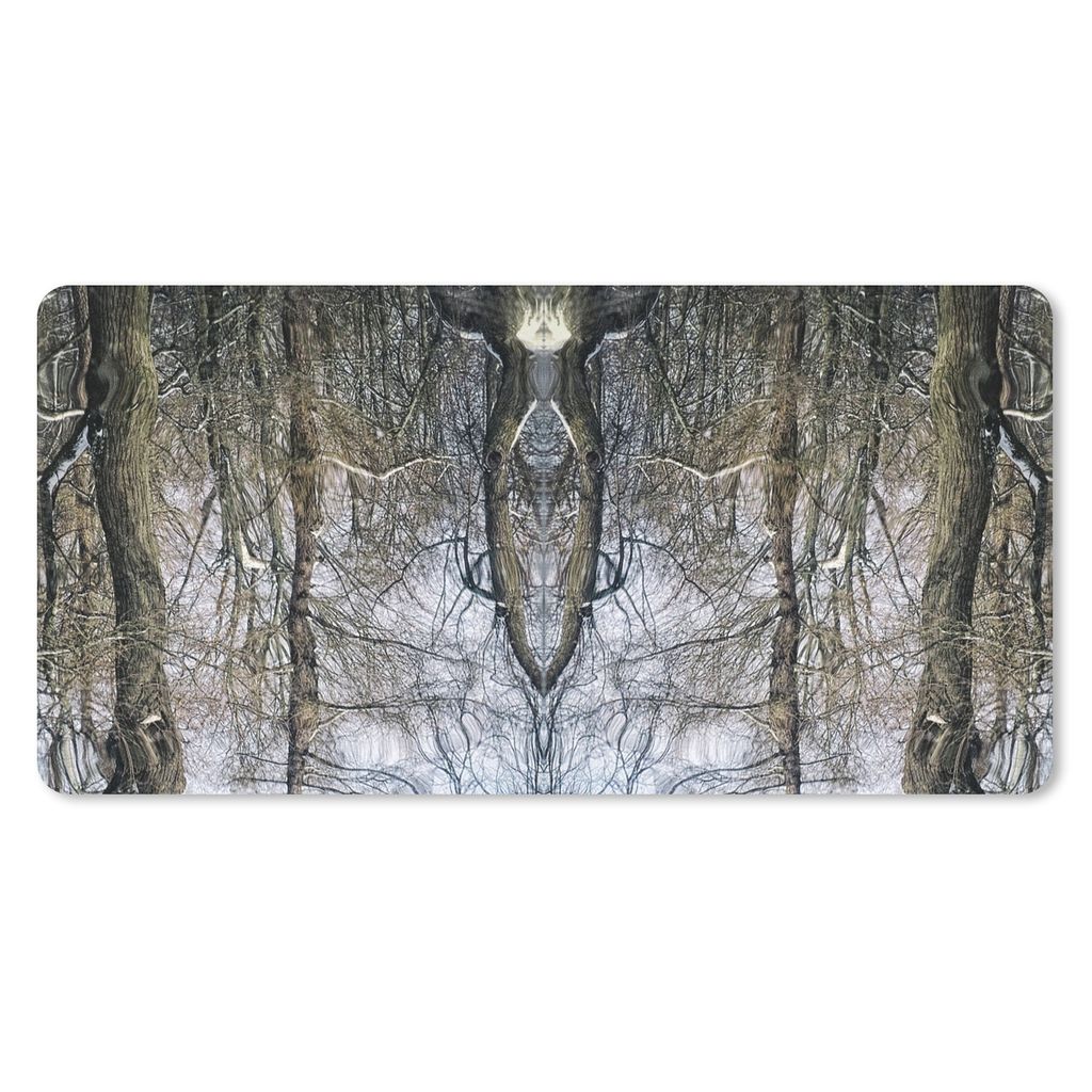 MuchoWow Schreibtischunterlage Baum - Kunst - Psychedelisch 80x40 cm - XXL Mauspad - Gaming Mauspad