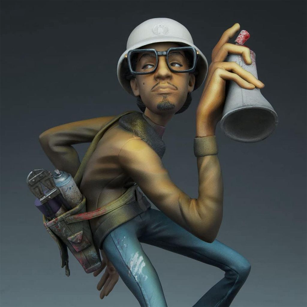 Hip Hop Figurenmodell Skulptur von Hip Hop Elementen, Künstlerstatue DJ Break Dance, Skulptur aus Harz Deko-Objekte