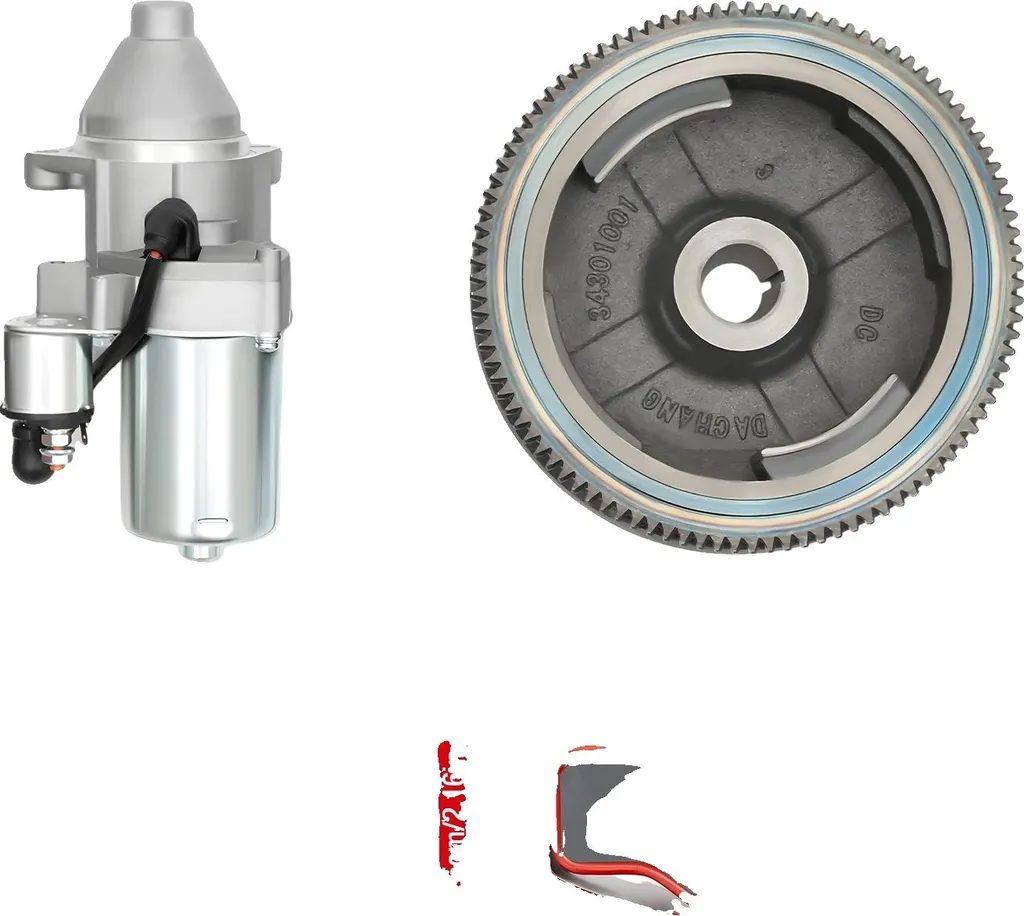 Kit de démarrage électrique pour moteur avec installation facile - Noir