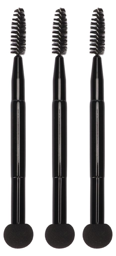 3-teiliger Make-up-Pilzkopf-Schwamm-Applikatorpinsel, doppelseitiger Foundation-Schwamm, Augenbrauenpinsel