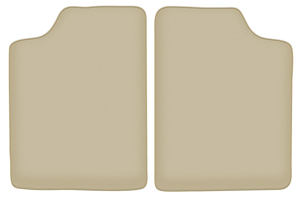 Velours-Fußmatten Vorne PREMIUM beige passend für Suzuki Swift II (1988-2004, Schrägheck, Limousine) – mit Befestigungen – passgenau