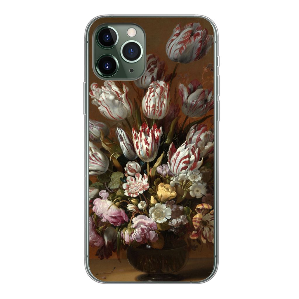 MuchoWow Handyhülle Schutzhülle Hülle für iPhone 11 Pro Kunst - Blumen - Stillleben - Alte Meister - Vintage Silikon Softcase Handy Hülle - ...