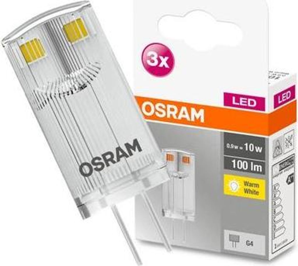 OSRAM LED Stift 0,9W/827 G4 100lm 3er 10 Stück Zdjęcie produktu 