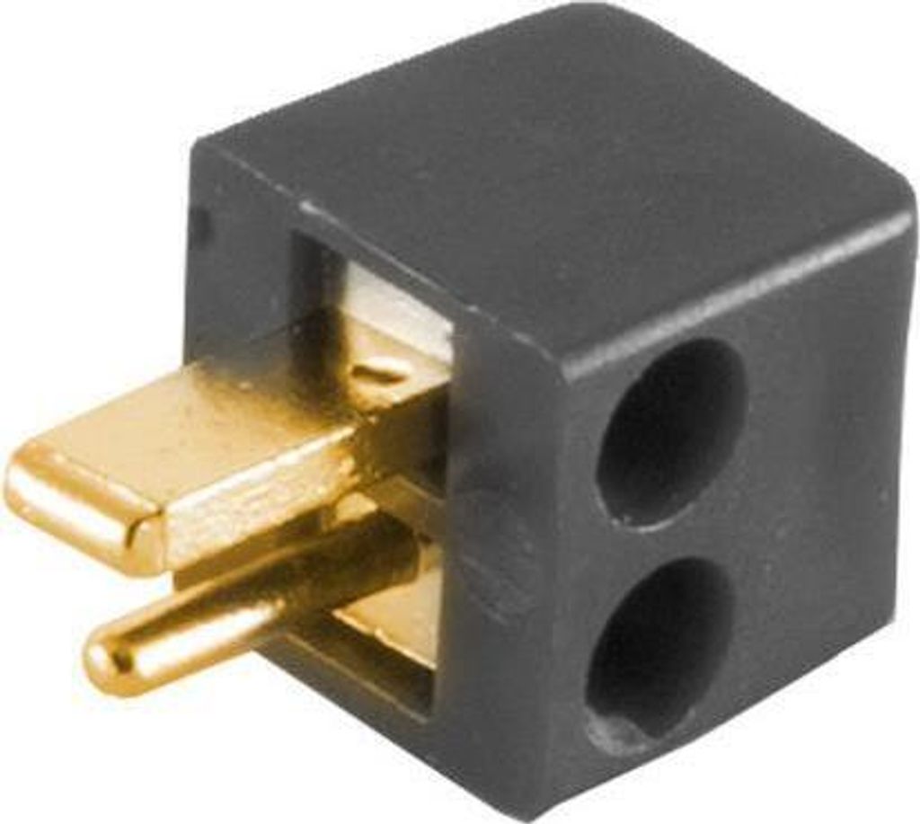 shiverpeaks -BASIC-S--Lautsprecher-Winkelstecker mini, schraubbar, vergoldet schwarz (BS54001-SG)