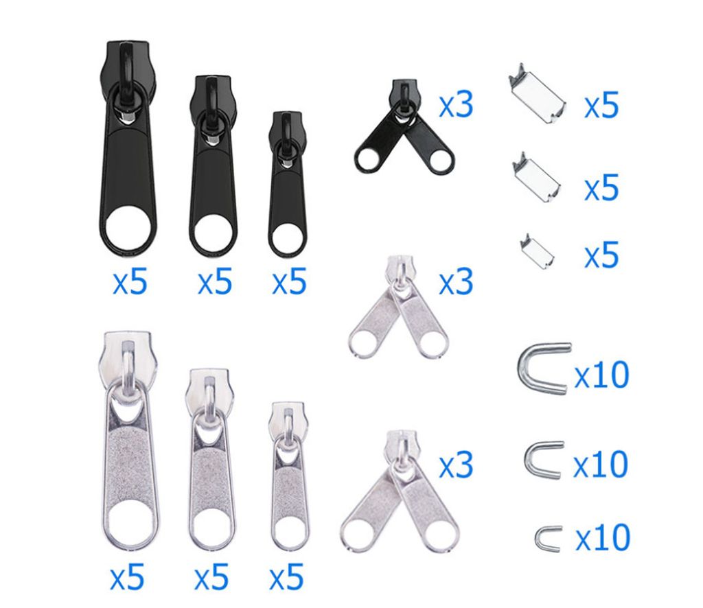 85 Reißverschluss Reparatur Set Metall Zipper Fixer Kopf Ersatz & Zange DE 