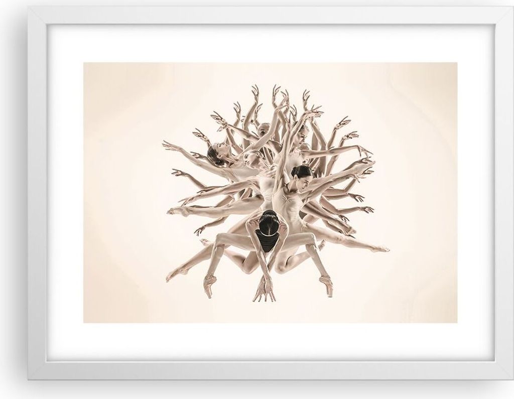Gerahmtes Poster - Weißer Rahmen - Modern Stück Ballett - 40x30 cm - Wand Bild - Wanddeko - Wandbilder - Kunstposter - Wandposter - Bilderrahmen ...