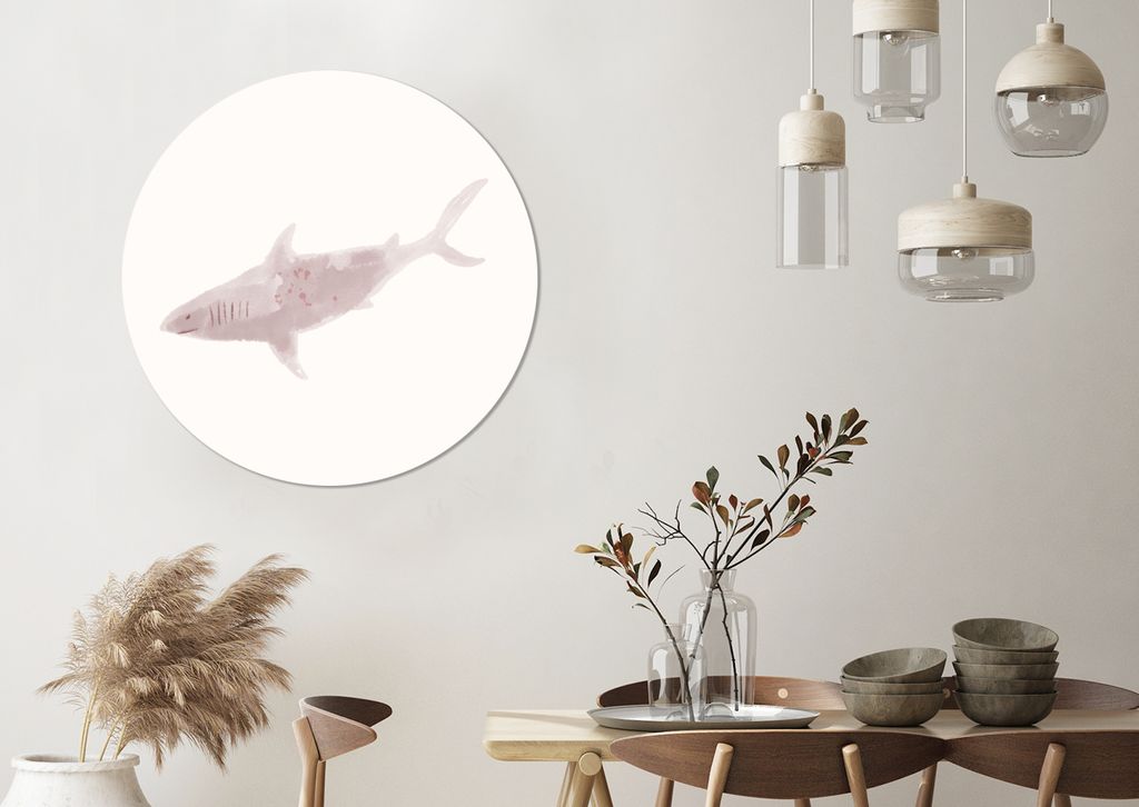 MuchoWow - Mauerkreis - Wandbilder - Runde Bild - Bild aus Aluminium - Schlafzimmer - Wohnzimmerdekoration - Wand Dekoration