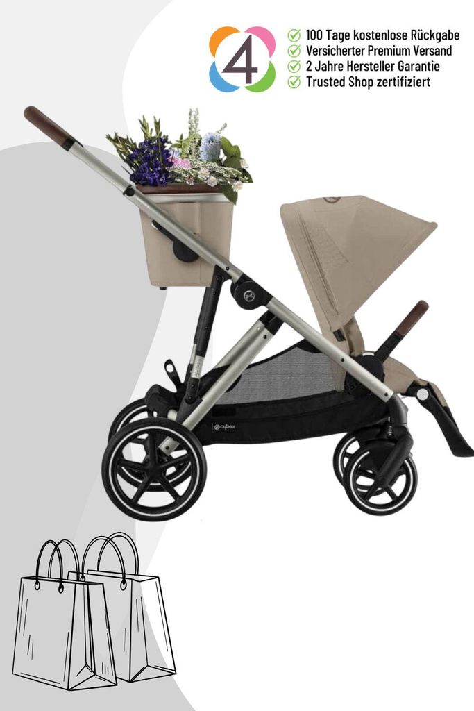 Cybex Kinderwagen Gazelle S Taupe Seashell Beige Hellbeige