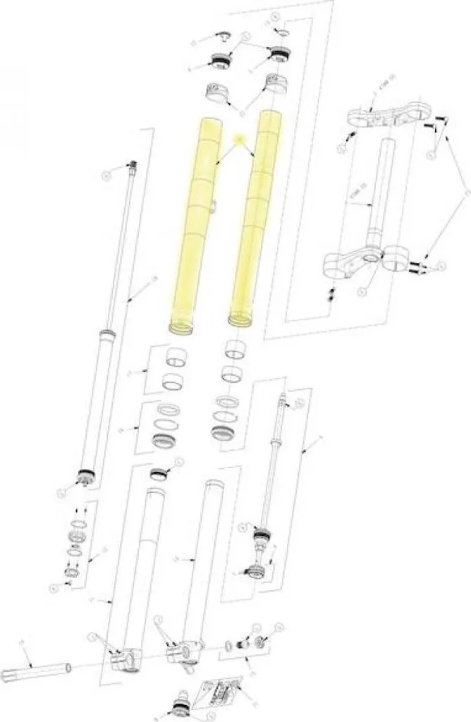 Réparer Fourche Manitou Dorado : Tubes Plongeurs 37mm Anti-Friction DH