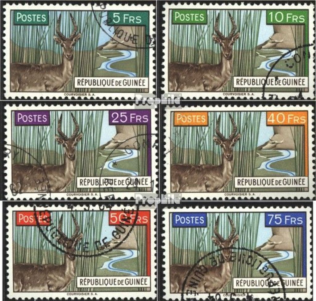 Briefmarken Guinea 1961 Mi 71-76 (kompl.Ausg.) postfrisch Riedbock