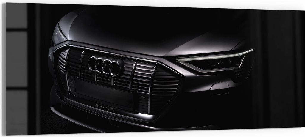 DEQORI Glasbild Acryl 125x50 cm 'Audi Frontalaufnahme' Wandbild Bild modern Deko