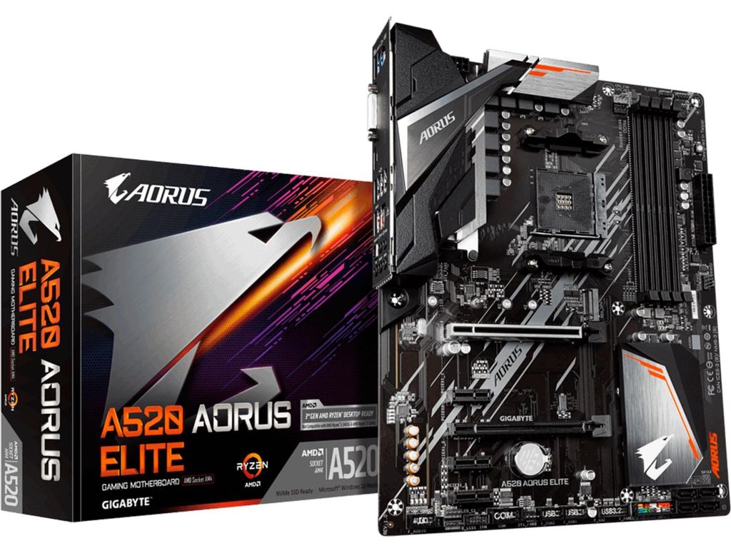 Gigabyte A520 AORUS ELITE - 1.0 - Płyta główna - ATX - Zdjęcie produktu 