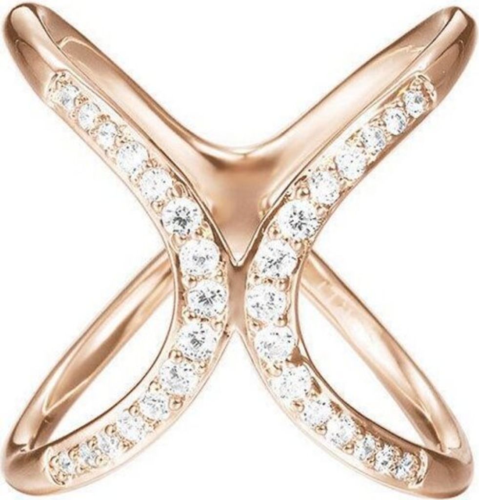 Esprit Damen Fingerring Metall Rosegold ESRG02782C, Ringgroesse:56 (17.8)