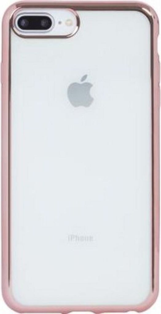 BigBen Connected, Schutzhülle für Apple iPhone 6 Plus/6S Plus/7 Plus/8 Plus, weiche Metallkontur, Transparent