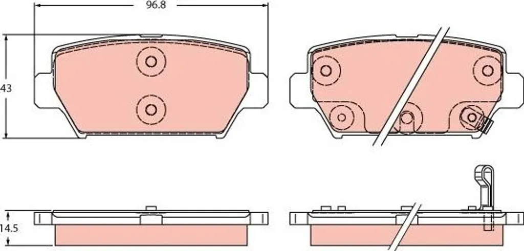 Plateaux de Frein Arrière Mitsubishi Eclipse Cross 1.5 T-Mivec 2.2 D 4WD