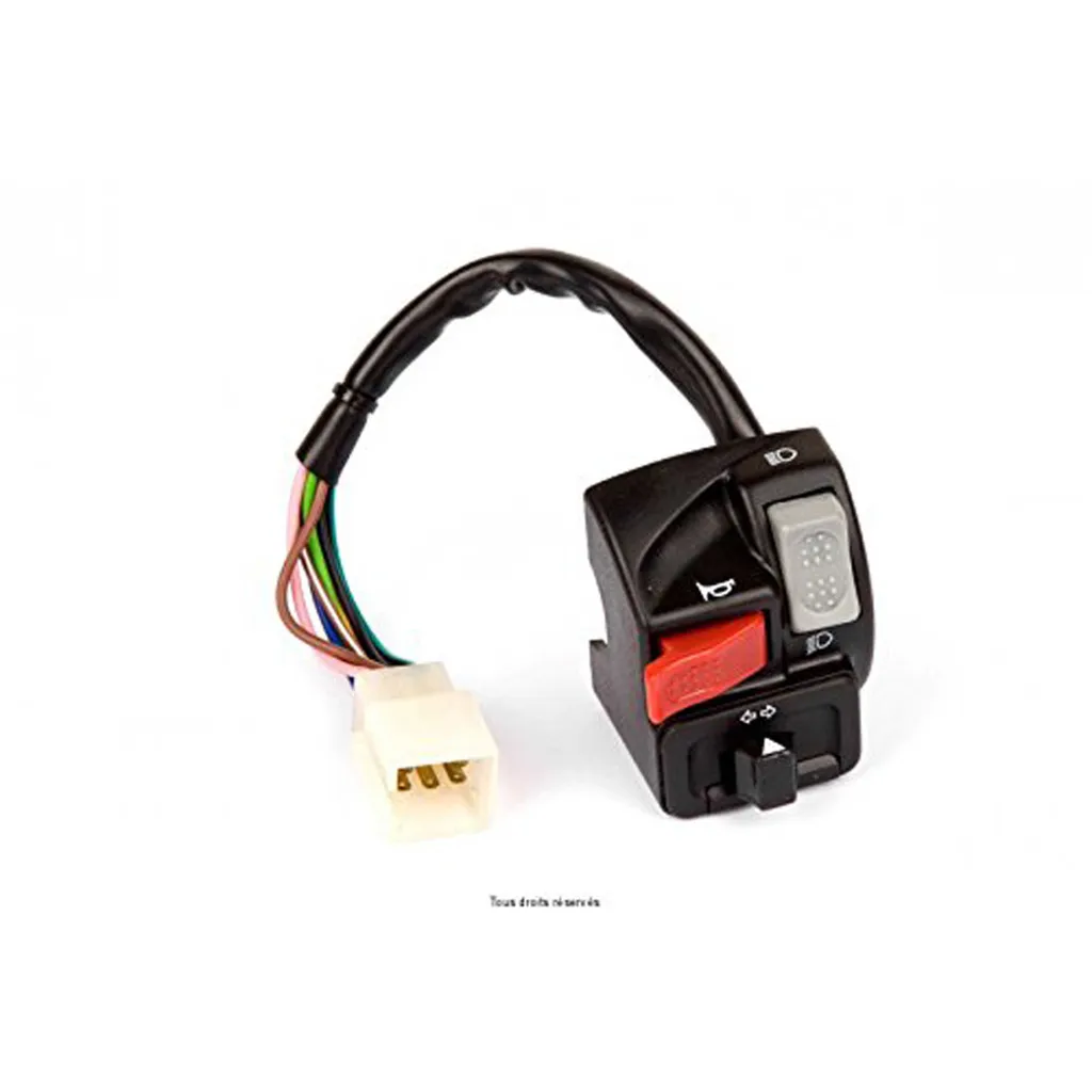 Interrupteur Gauche de Clignotant Noir pour Guidon Moto Universel 22mm