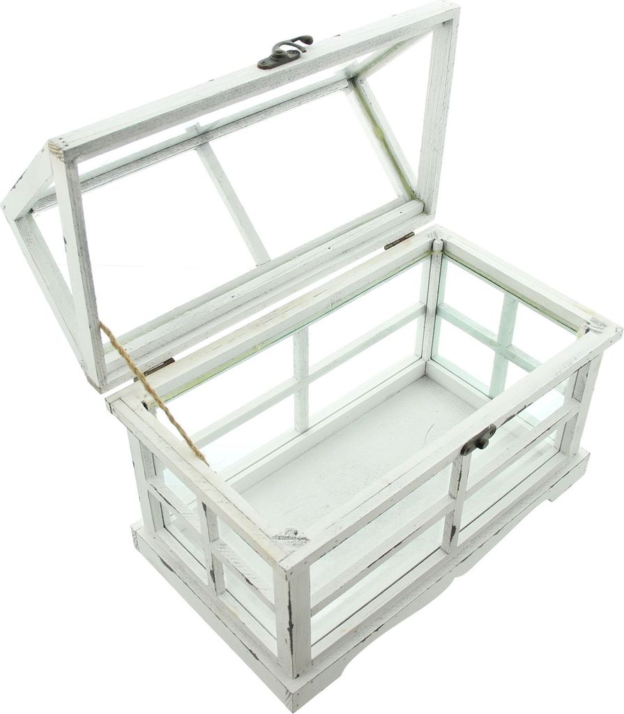 Mini Gewächshaus Shabby Pflanzhaus Wichtelhaus Produktbild 4