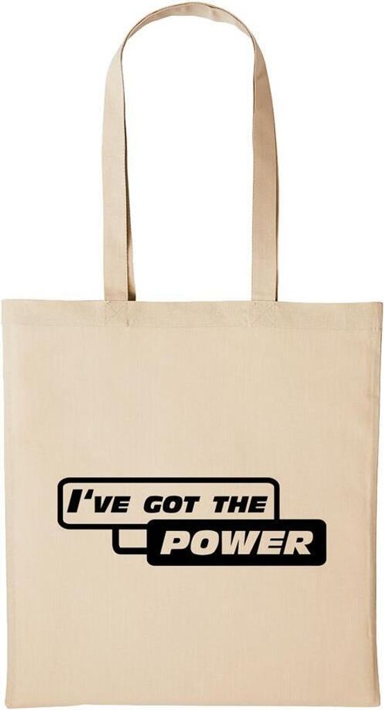 Huuraa Baumwollbeutel I've got The Power Geschenk Einkaufstasche Natural 10 Liter Baumwolle I've got The Power Accessoire