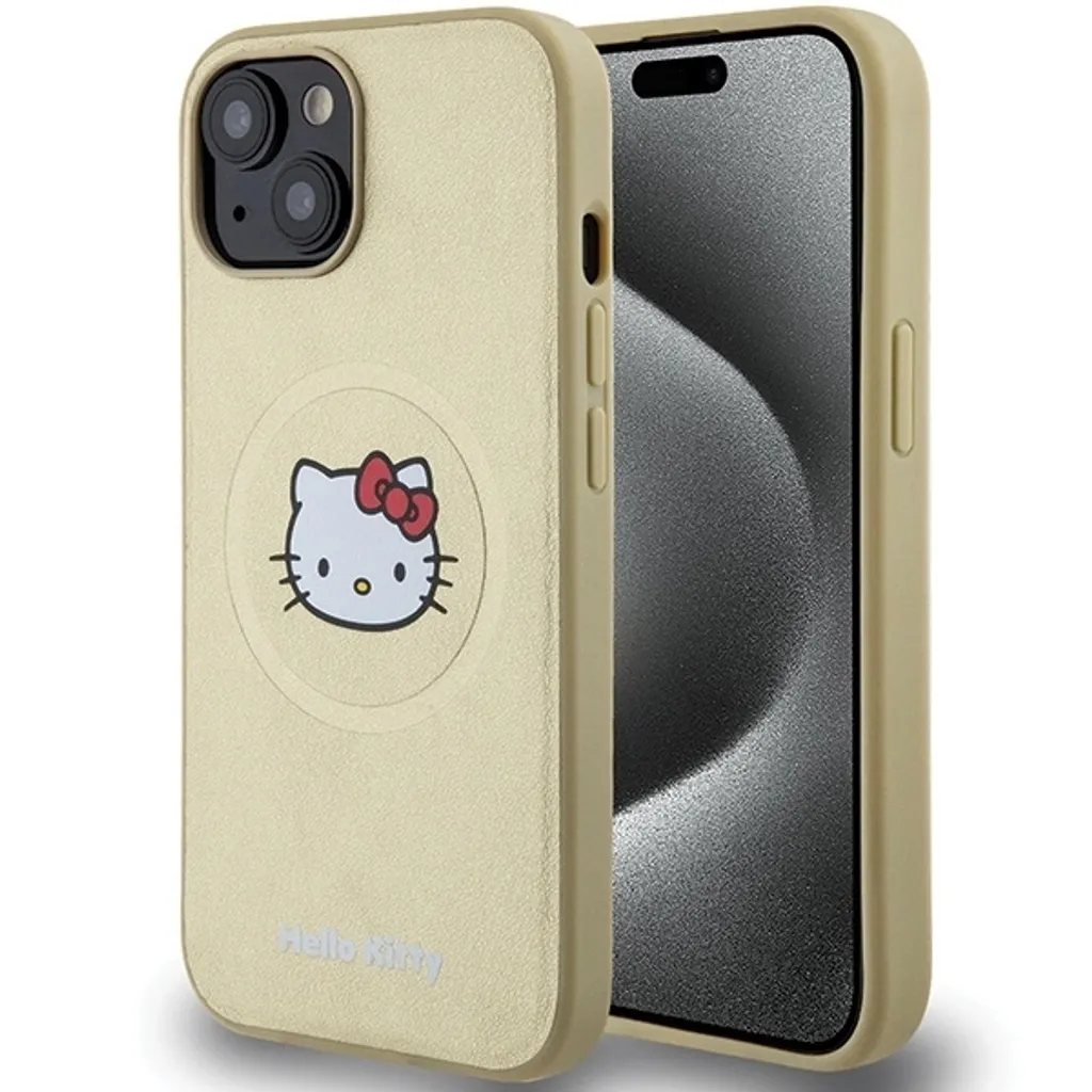 Edizione Limitata Hello Kitty Case iPhone 15 Oro Magsafe Premium