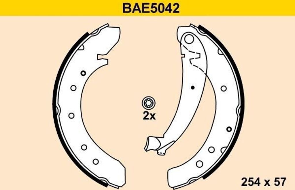 Barum Bremsbackensatz Trommelbremse Hinten für FIAT DUCATO Pritsche/Fahrgestell (230) 254mm BAE5042