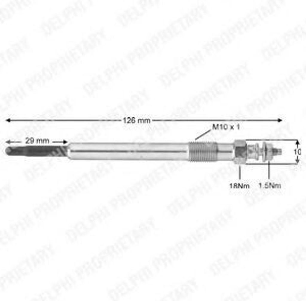 DELPHI HDS386 Diesel Glühkerze für OPEL VECTRA B (36) M10x1.00