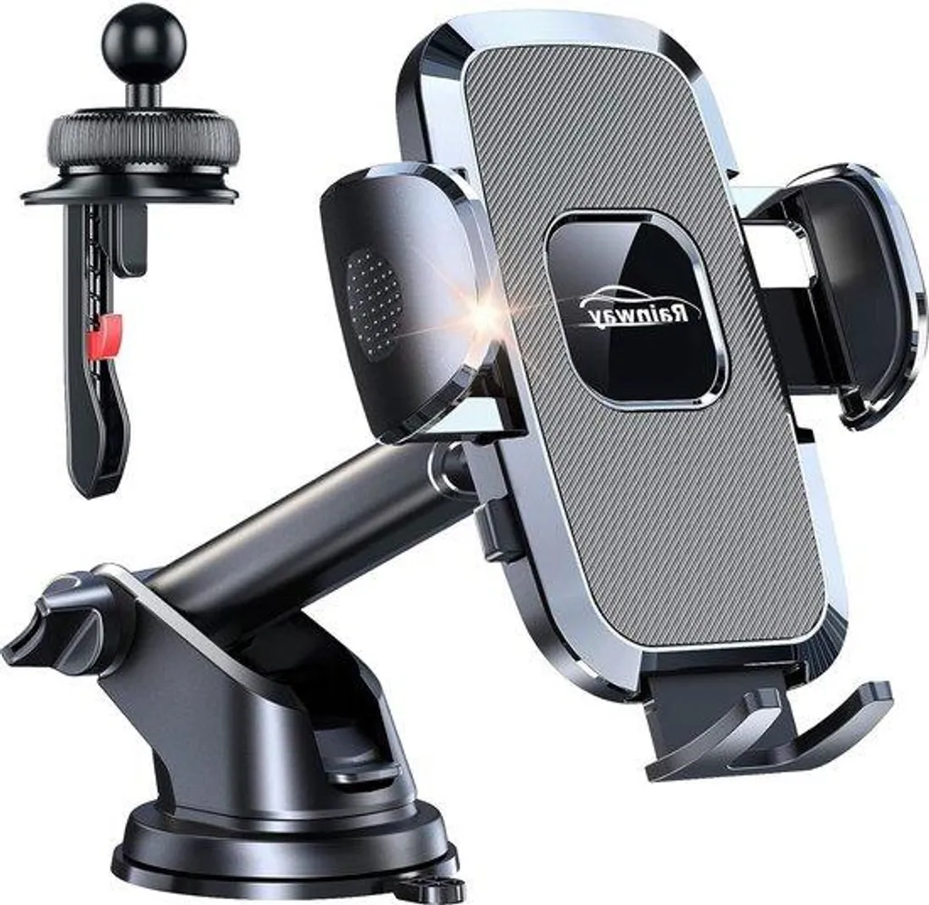 Support voiture iPhone avec mécanisme rotatif 360 et poignée de force