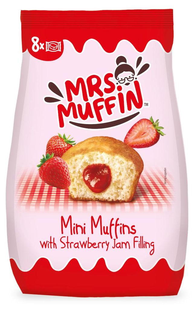 Paní Muffinová Mini muffiny s jahodovou náplní nadýchané a Obrázek produktu 