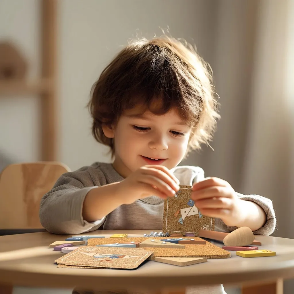 Jeu de martelage avec plaques en liège Speedy Monkey pour enfant