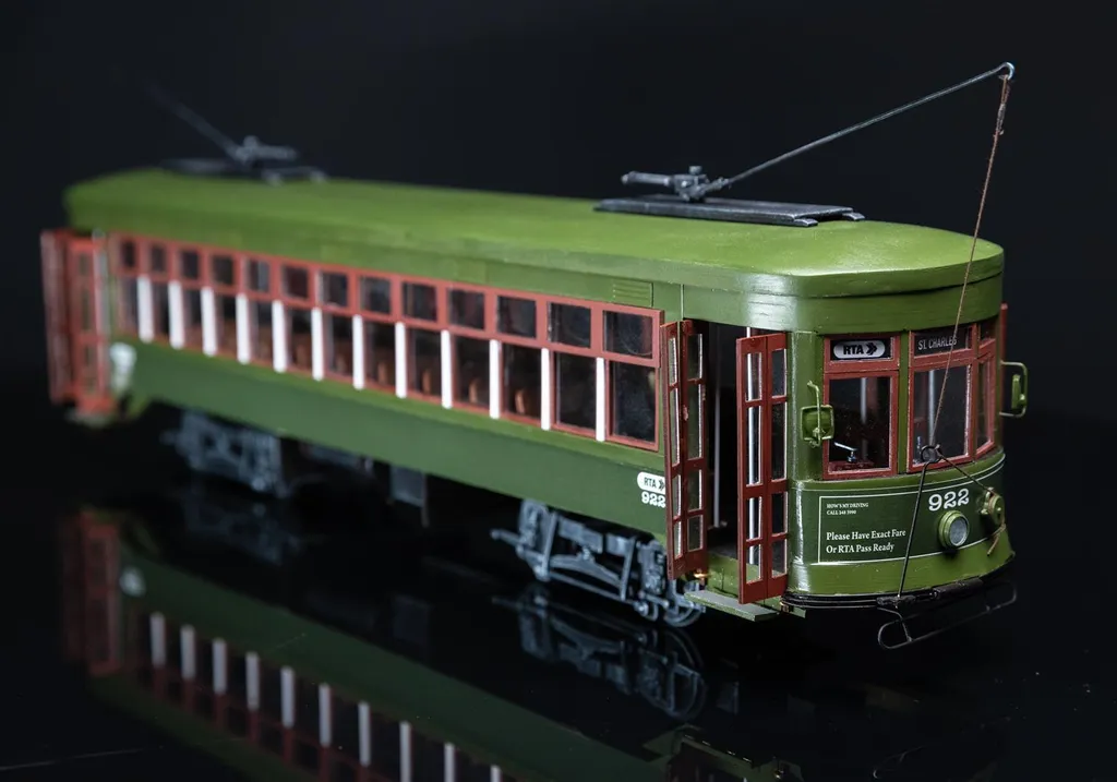 Modèle Réduit de Tramway de la Nouvelle-Orléans pour Décoration Vintage