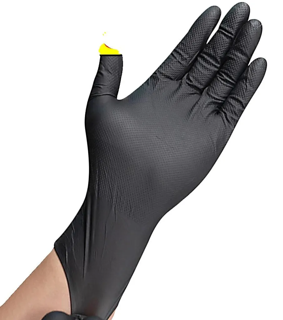 Gants noirs souples taille M à grip texturé - Haute flexibilité x30