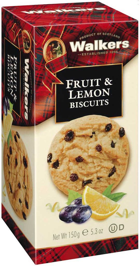Walkers Fruit und Lemon Biscuits mit Korinthen und Zitrone 150g