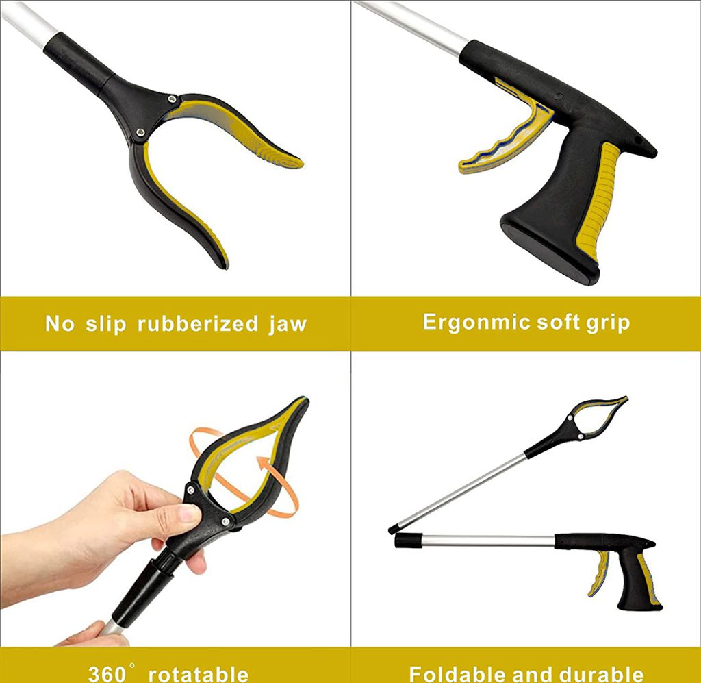 Müllgreifer 90cm Metall 2x Grefzange Senoren Grefer Müllzange Teleskop Grefer Müll Zange Greifzange Für Senioren