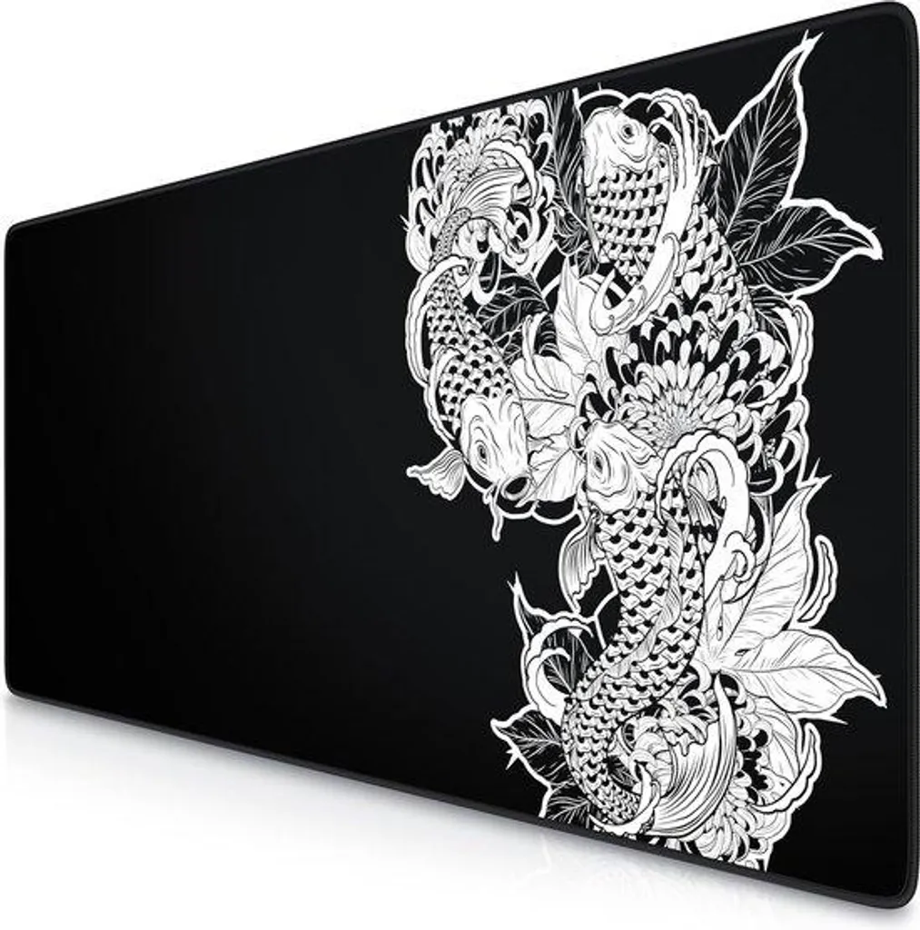 Sous-main de bureau XXL noir en plastique rigide 90cm pour gaming