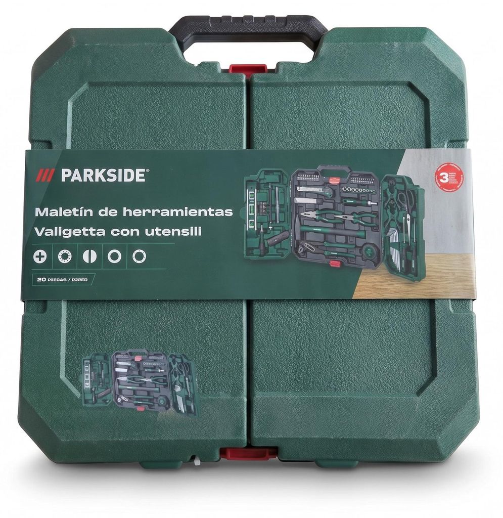 Parkside Werkzeugkoffer Werkzeugset Koffer 80 tlg. inkl. Produktbild 