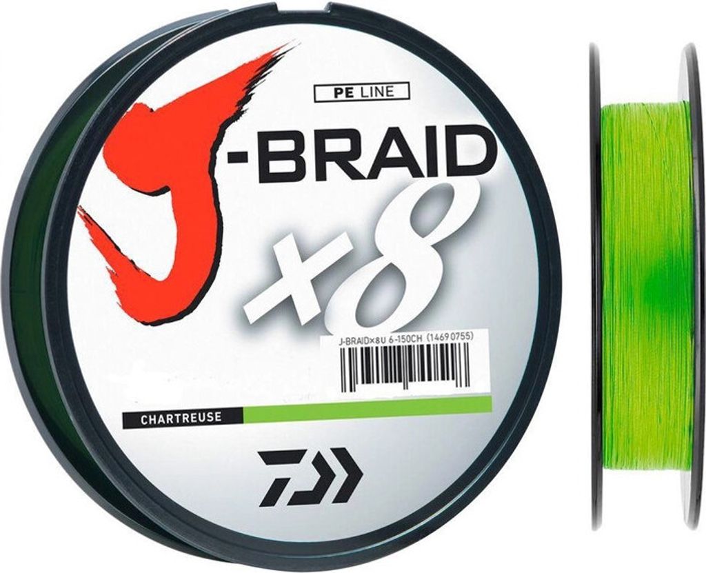 DAIWA J-BRAID X8, 1500m, 0,42mm, 46,5kg / 103lbs, Image du produit 