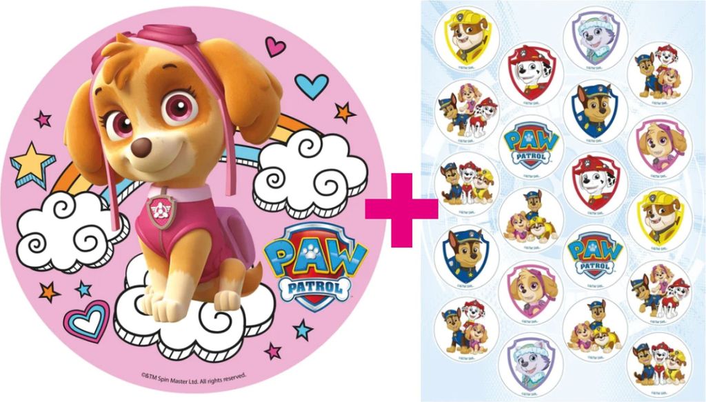 2er Set Paw Patrol Tortenaufleger & Muffinaufleger Produktbild 