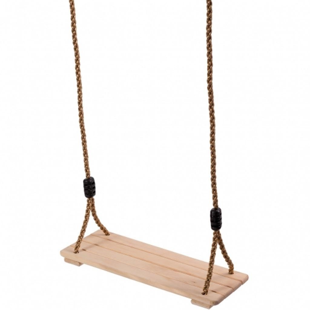 Holz Kinderschaukel mit Seil Brettschaukel Schaukelsitz belastbar bis ca. 