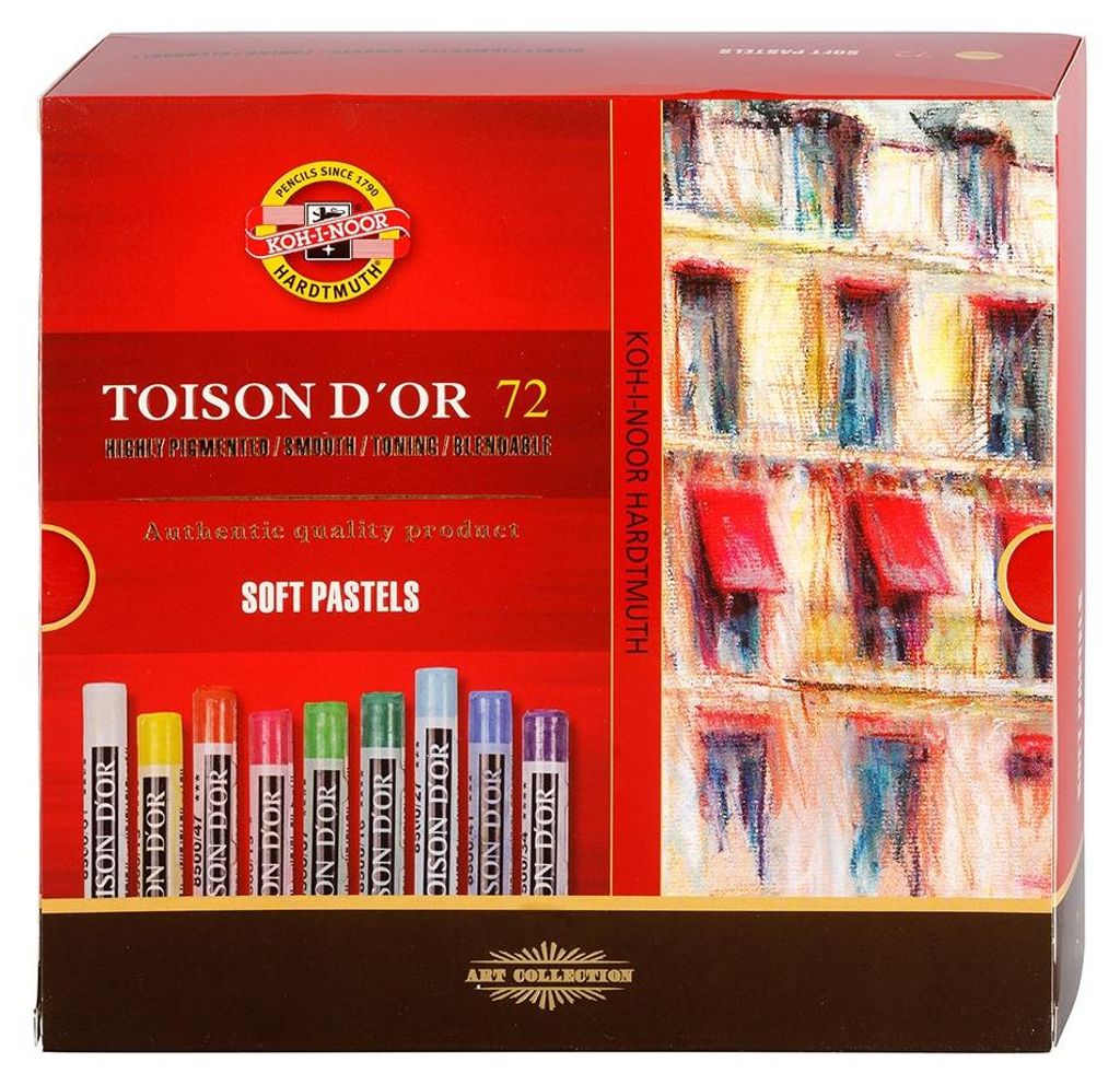 runde weiche Künstler- Softpastellkreide im  72er Pack Produktbild 