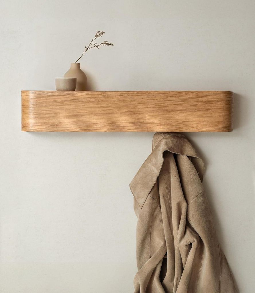 Wandgarderobe aus Holz | Modernes Design mit verdeckten Produktbild 