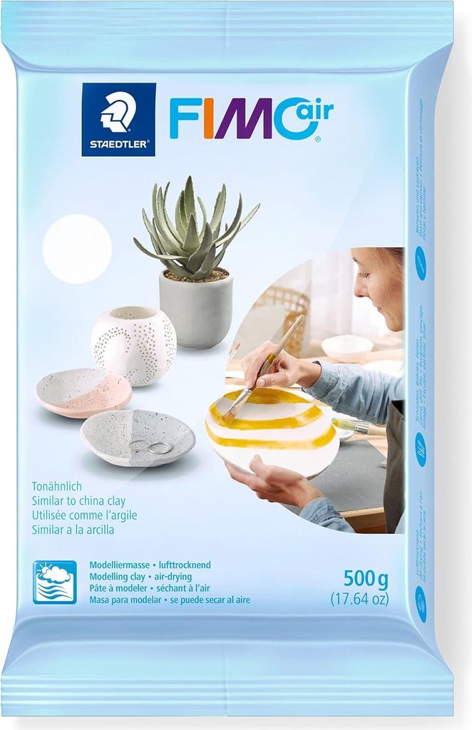 STAEDTLER lufttrocknende Modelliermasse FIMO air 500g Weiß Produktbild 