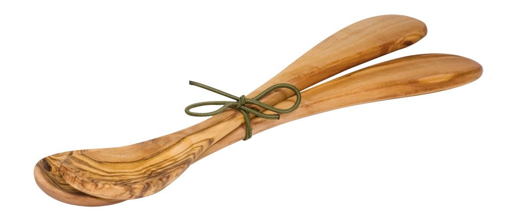 Redecker Salatbesteck Olivenholz klein rund 25 cm Produktbild 